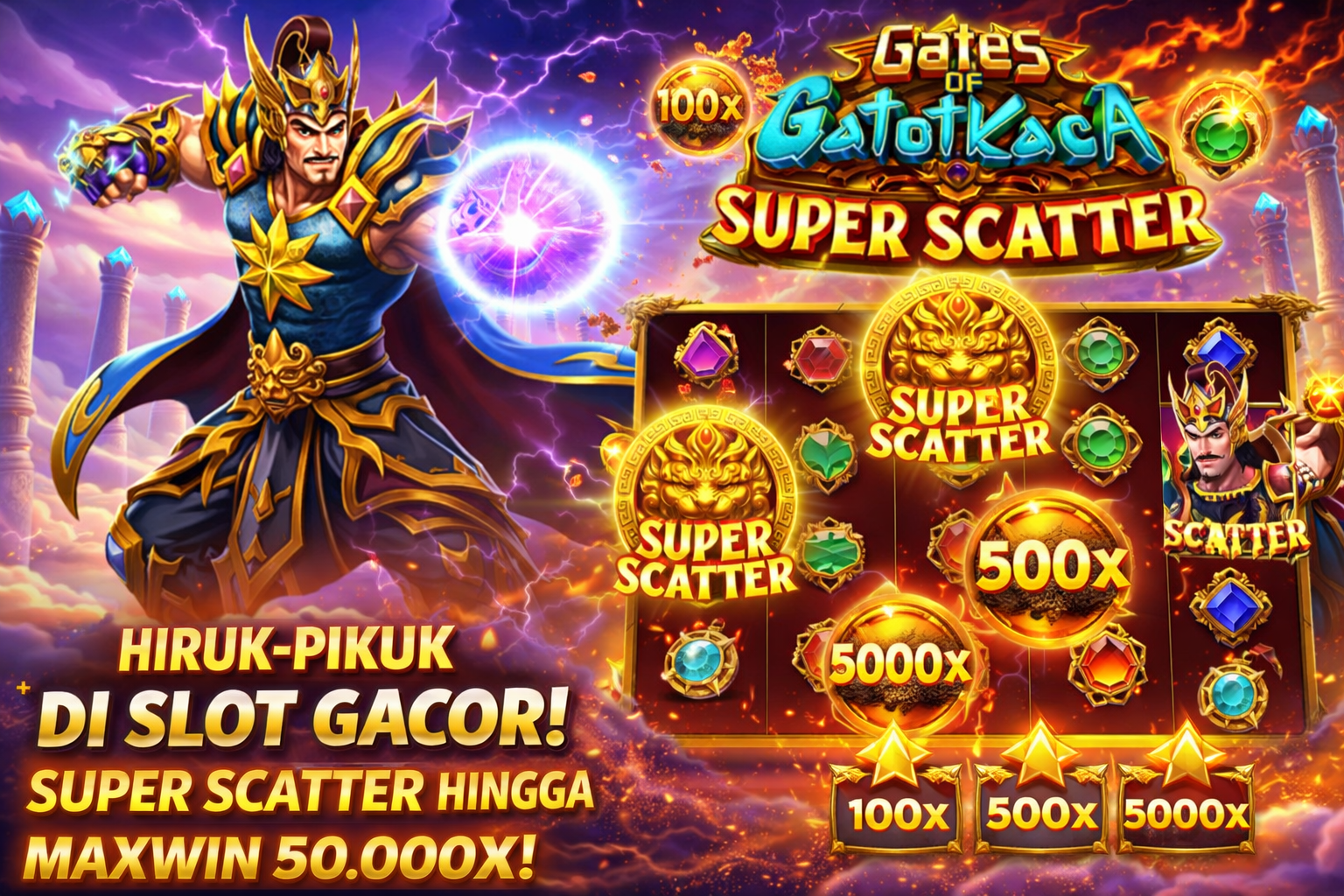 Gates of Gatot Kaca Super Scatter: Perpaduan Mitologi Nusantara dengan Potensi Maxwin 50.000x
